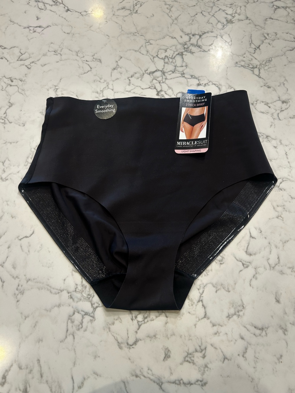 NWT Miraclesuit Black Everyday Smoothing Light Shaping Brief Underwear Size XL